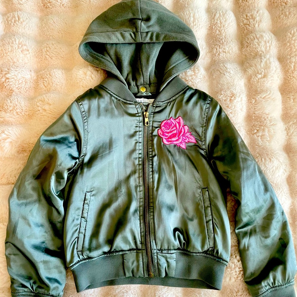 H&M brand Girls Jacket with hood.